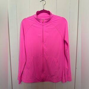 Lilly Pulitzer Luxletic zip jacket, hot pink, size L